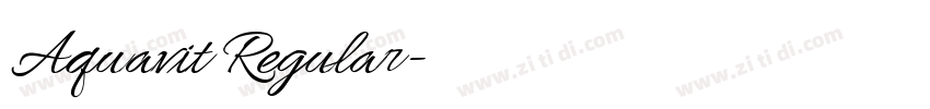 Aquavit Regular字体转换